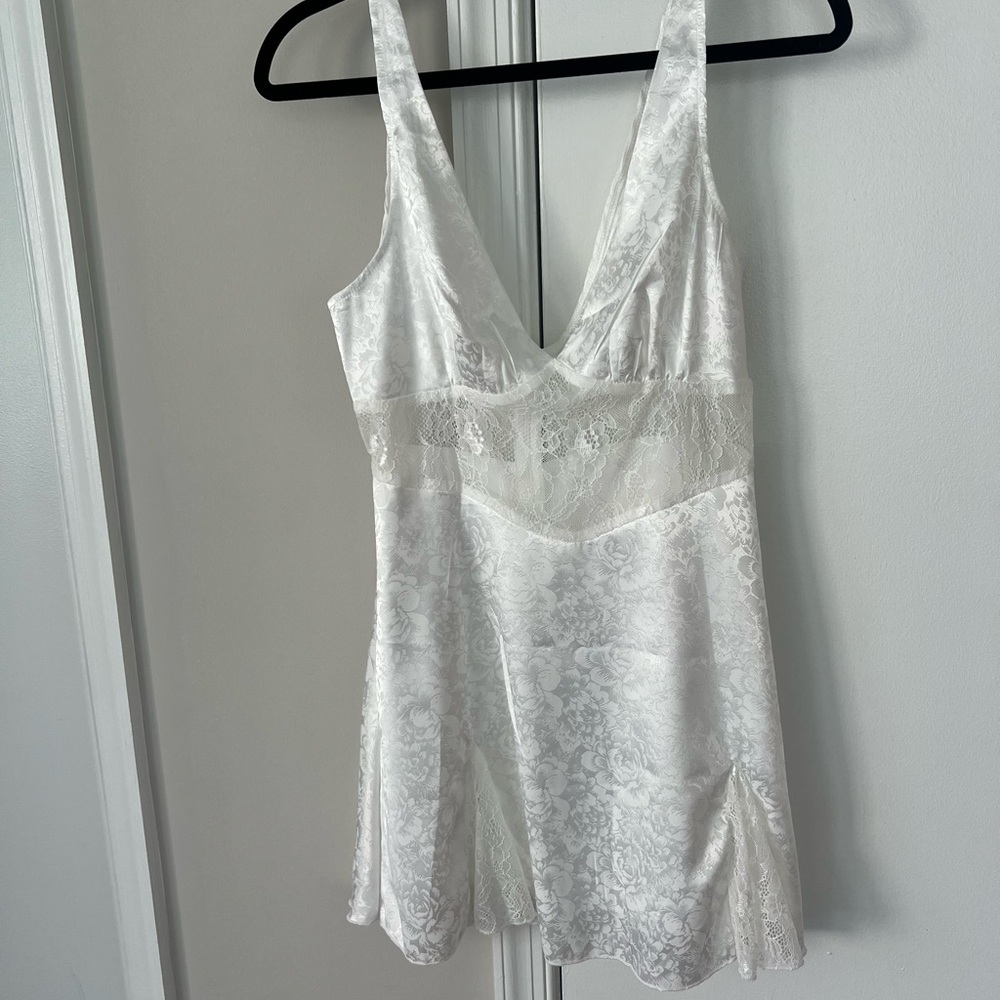 Elegant White Lace Slip Dress
